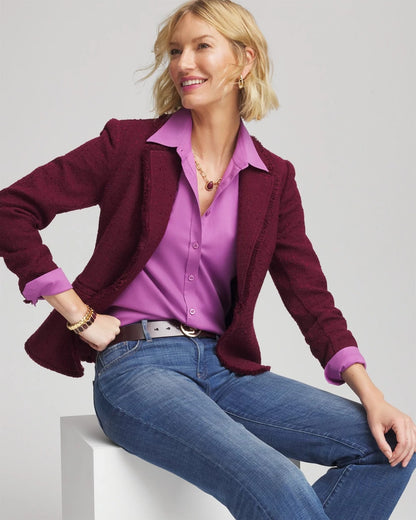No Iron™ Stretch-Sateen Shirt - Chico's