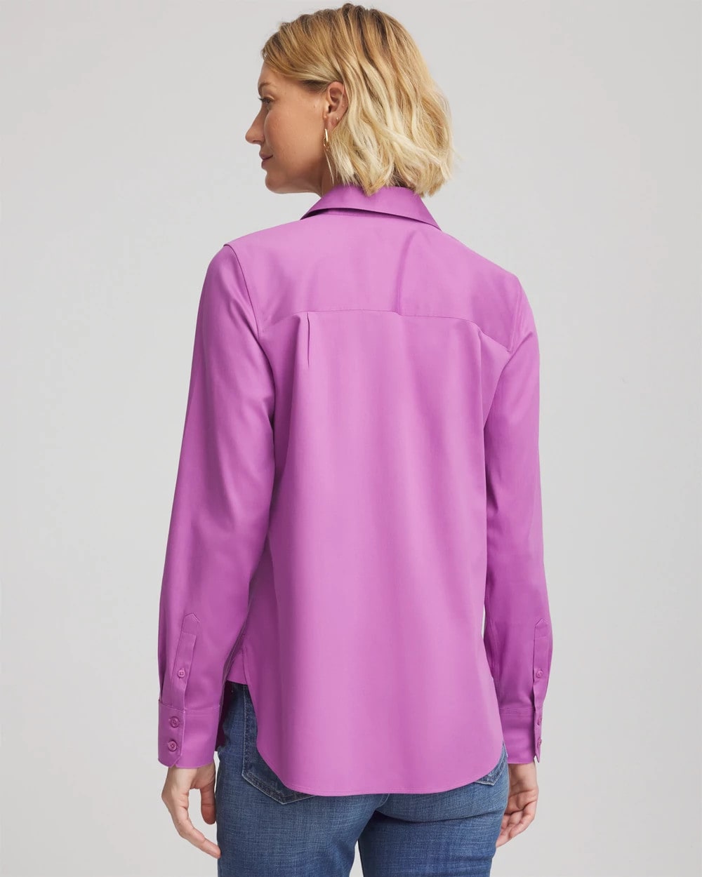 No Iron™ Stretch-Sateen Shirt - Chico's