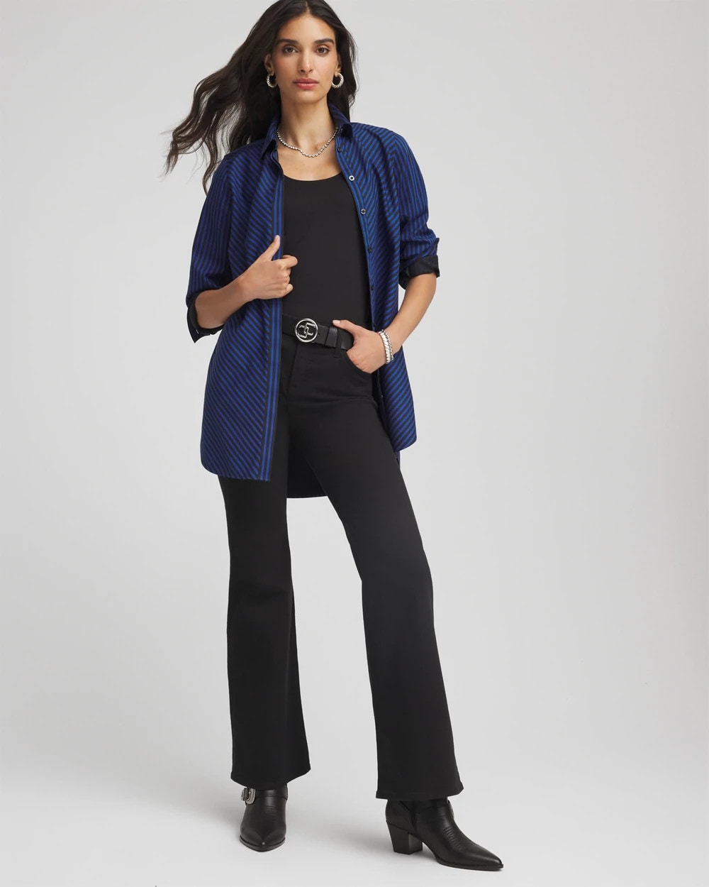 No Iron™ Slimming Striped Tunic - Chico's