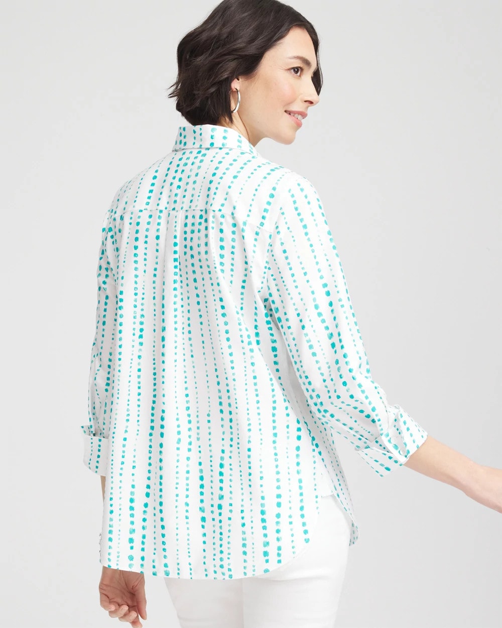 No Iron™ Sateen Bubble Print Shirt - Chico's