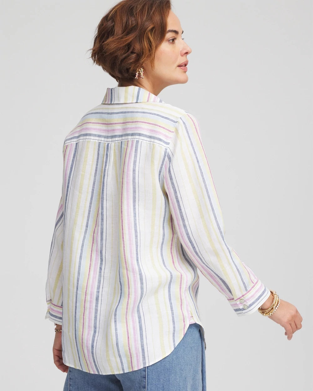 No Iron™ Multi Stripe Linen Shirt - Chico's