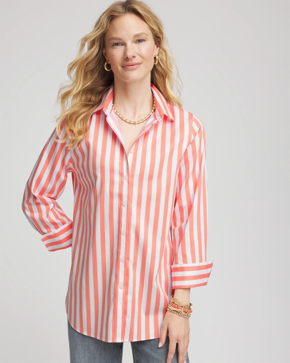 No Iron™ Vacation Stripes Shirt - Chico's