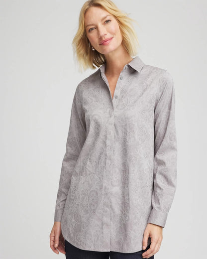 No Iron™ Lace Jacquard Stretch Tunic - Chico's