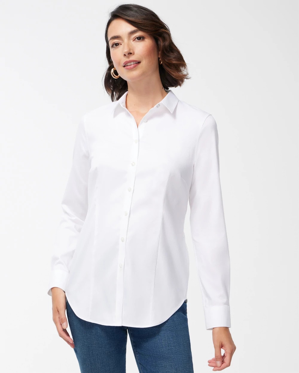 No Iron™ Fitted Stretch Shirt - Chico's