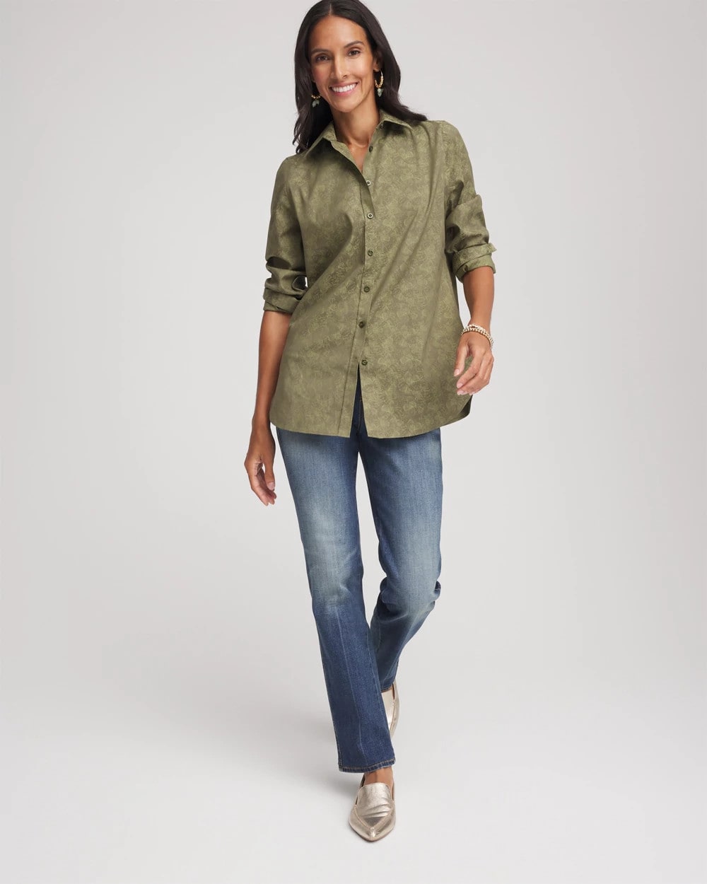 No Iron™ Jacquard Shirt - Chico's