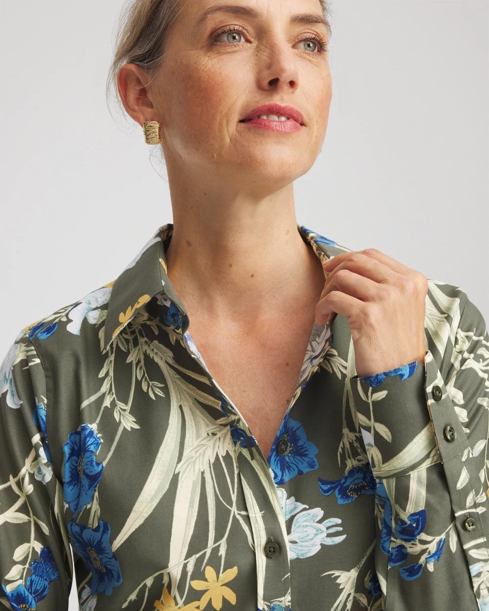 No Iron™ Printed Sateen Shirt - Chico's