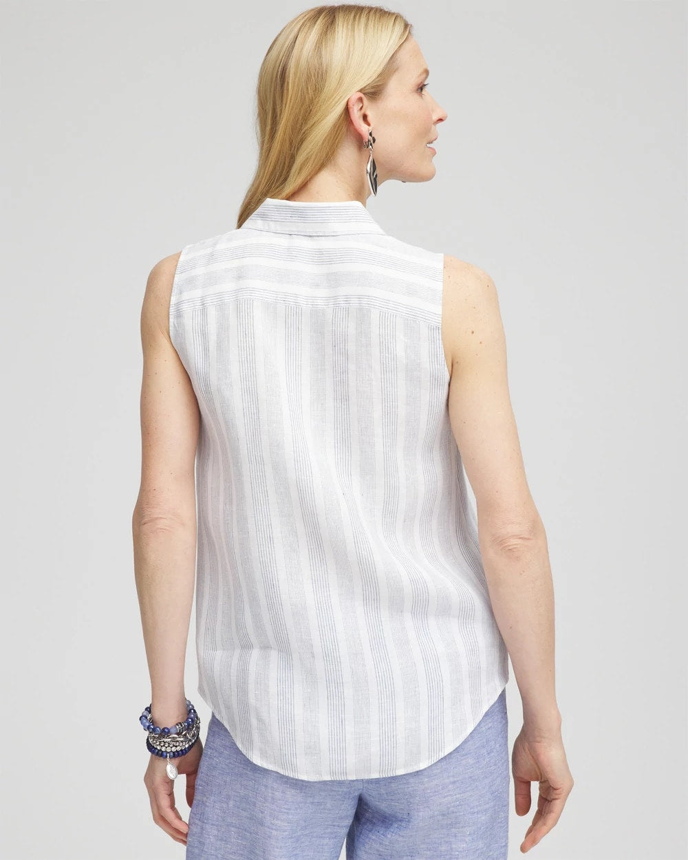 No Iron™ Linen Tie-Front Sleeveless Shirt - Chico's
