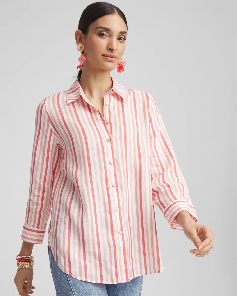 No Iron™ Striped Linen Shirt - Chico's