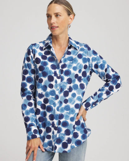 No Iron™ Printed Sateen Shirt - Chico's