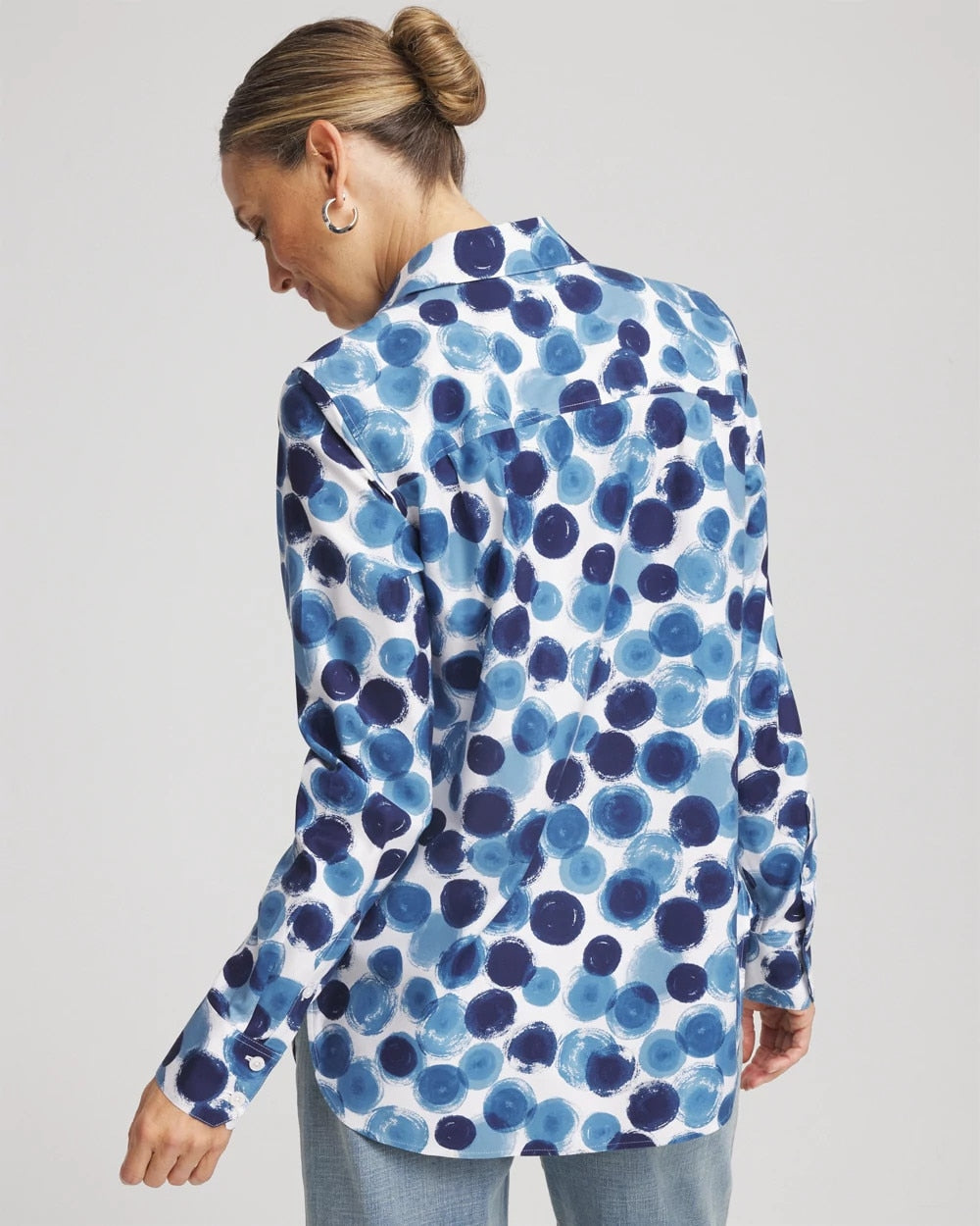 No Iron™ Printed Sateen Shirt - Chico's