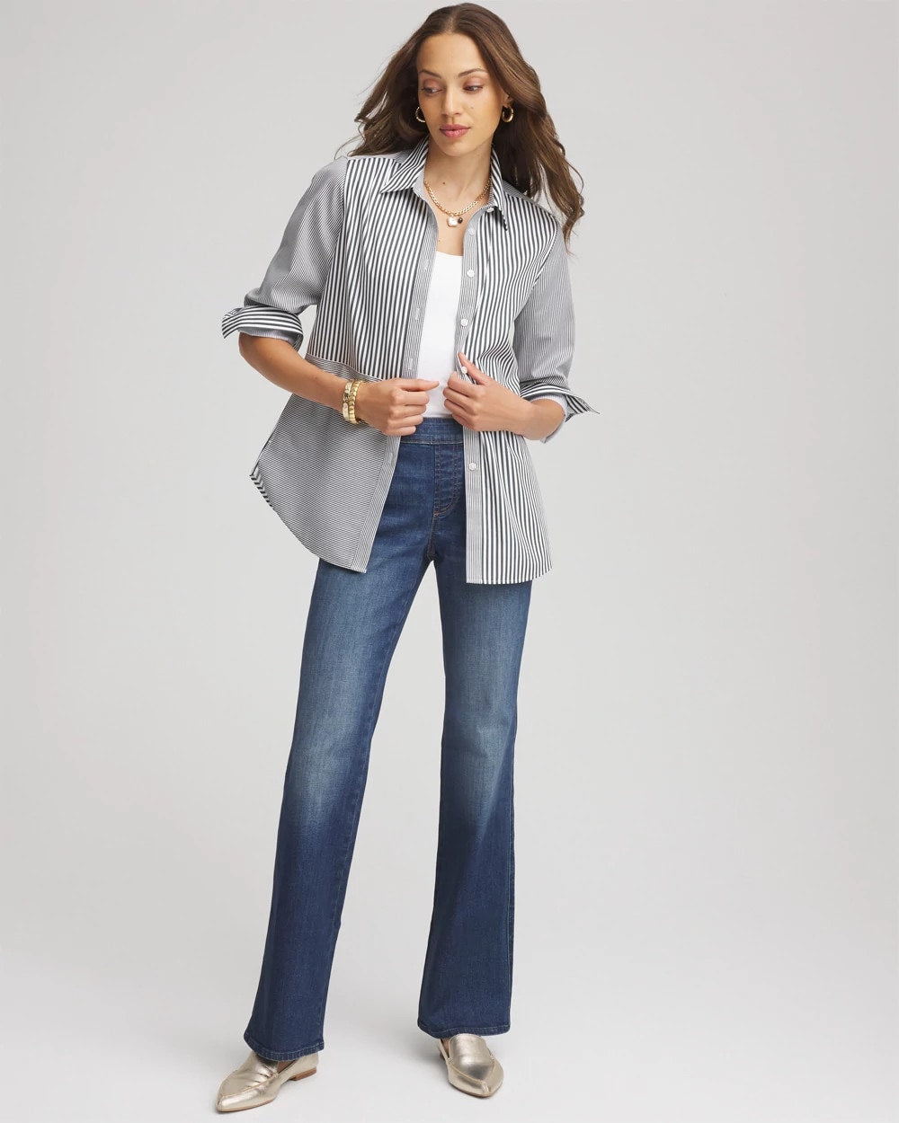 No Iron™ Colorblock Striped Shirt - Chico's