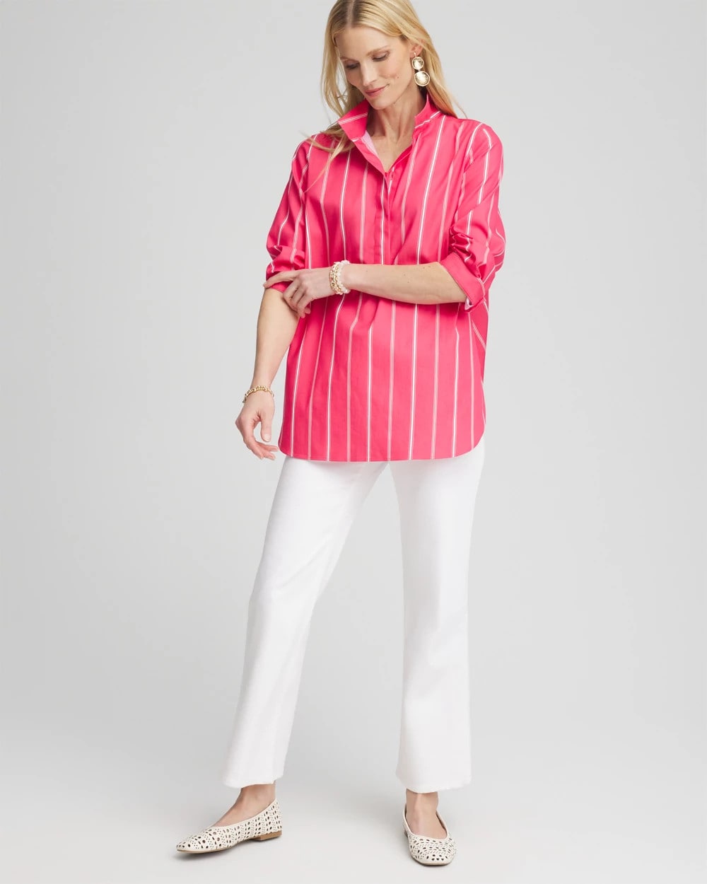 No Iron™ Stretch Stripe Tunic - Chico's