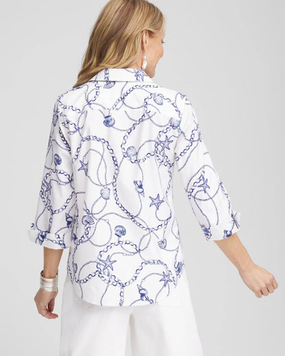 No Iron™ Seashell Tie-Front Top - Chico's