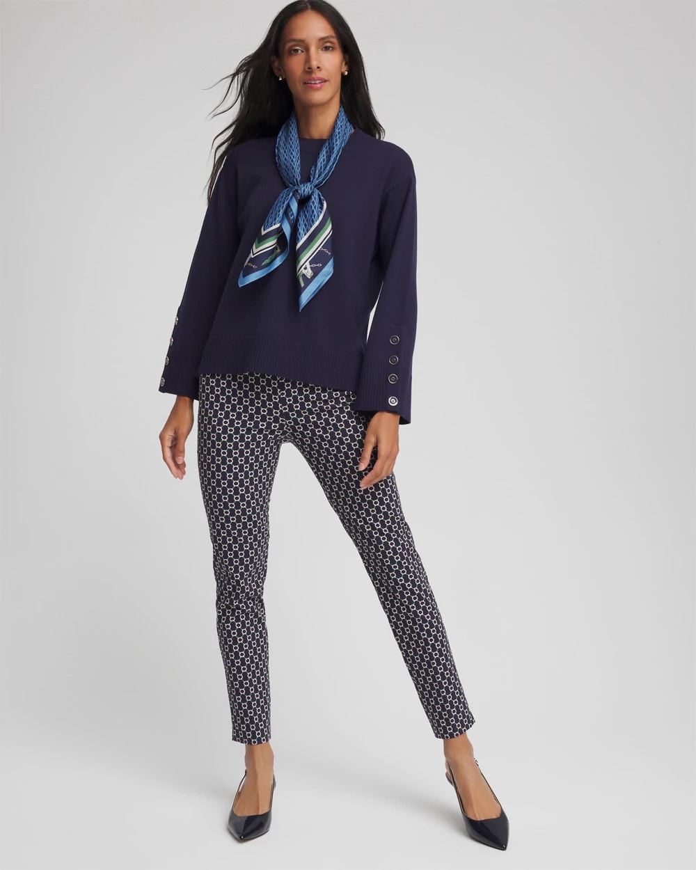 Brigitte™ Chain Connection Slim Ankle Pants - Chico's