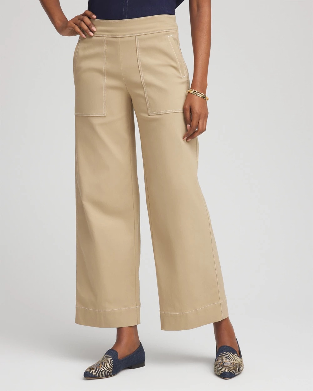 Brigitte™ Utility Wide-Leg Cropped Pants - Chico's