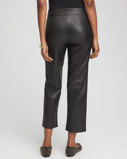 Faux Leather Brigitte™ Pull-On Cropped Pants - Chico's