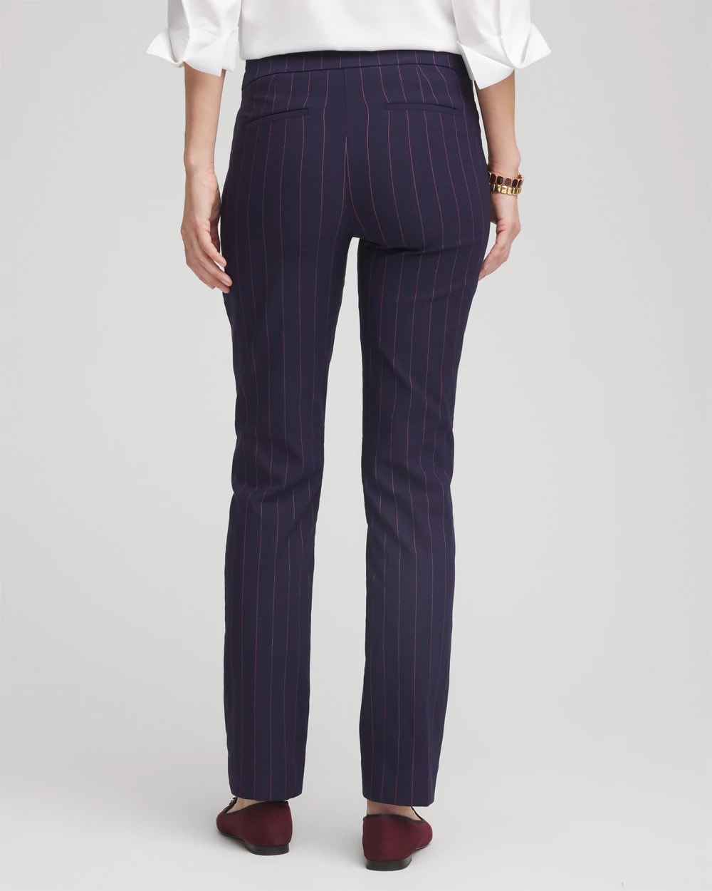 Shadow Stripe Brigitte™ Slim Pull-On Pants - Chico's