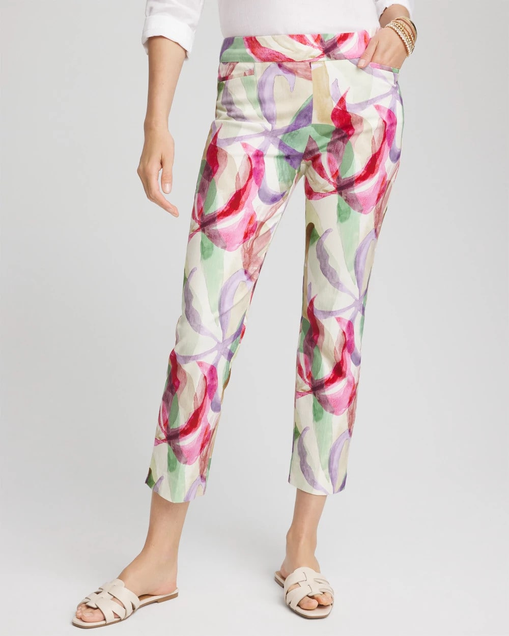Brigitte™ Slub Slim Cropped Pants - Chico's