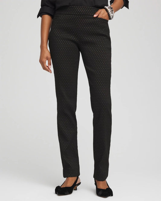 Brigitte™ Slim Full-Length Jacquard Pants - Chico's