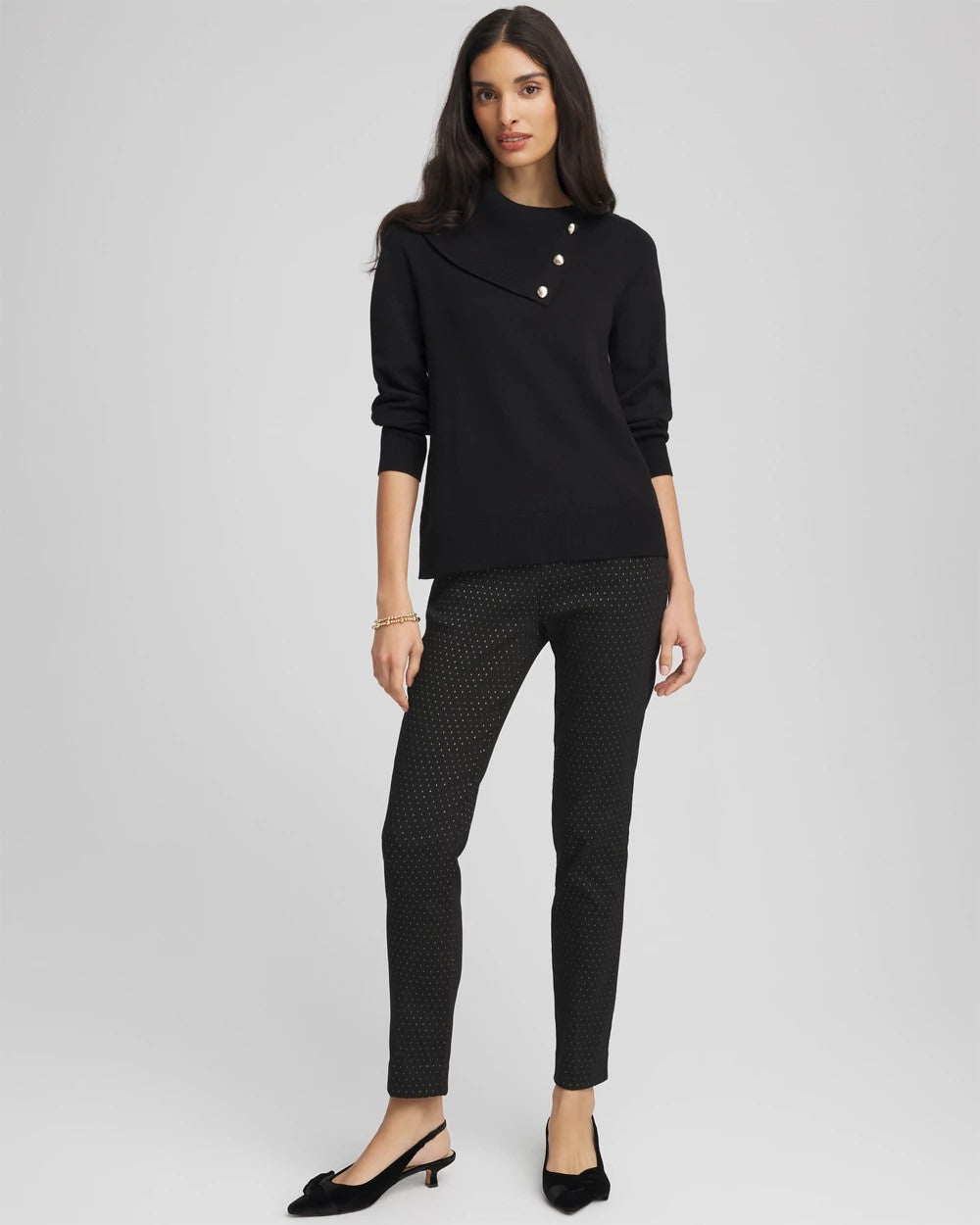 Brigitte™ Slim Ankle Jacquard Pants - Chico's