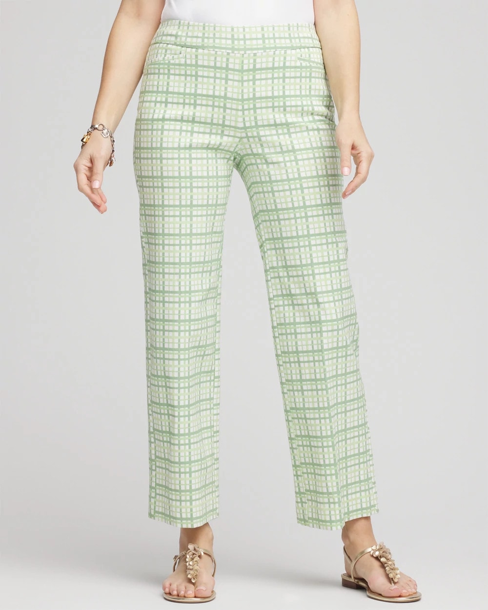 Brigitte™ Wide Leg Plaid Cropped Pants - Chico's