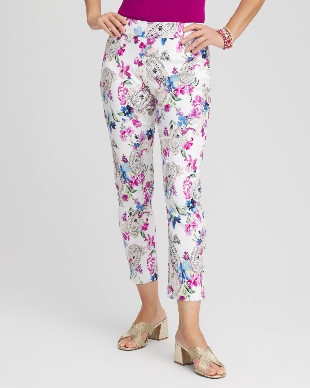 Brigitte™ Paisley Floral Cropped Pants - Chico's