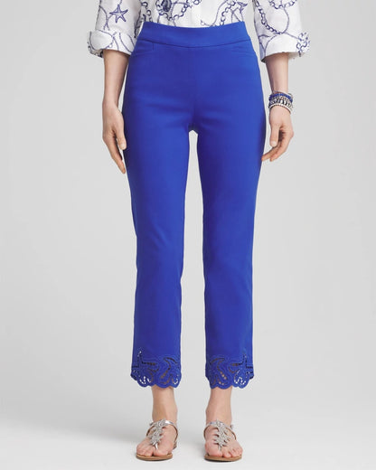 Brigitte™ Pull-On Cutwork Cropped Pants - Chico's