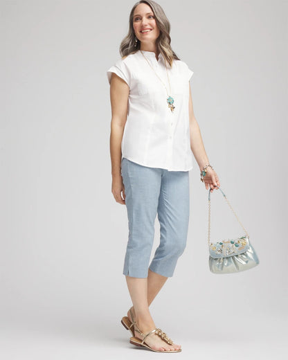 Brigitte™ Cross Dye Capri Pants - Chico's
