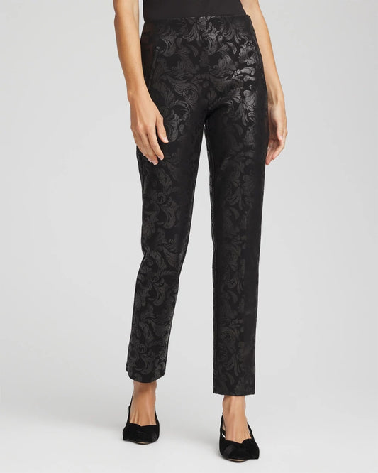 Juliet Black Foiled  Slim Ankle Pants - Chico's