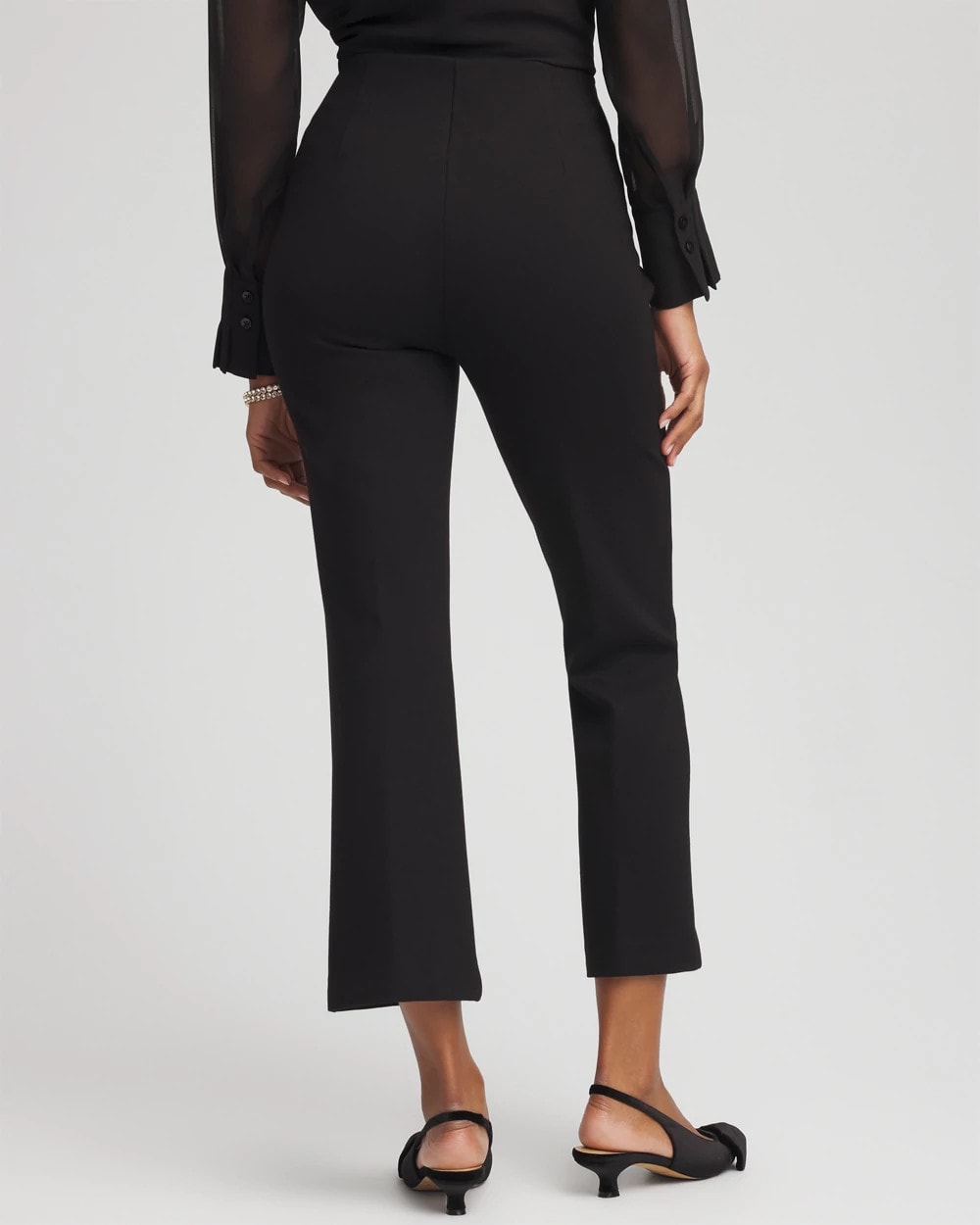 Juliet Feathered Flared Cropped Pants - Chico's