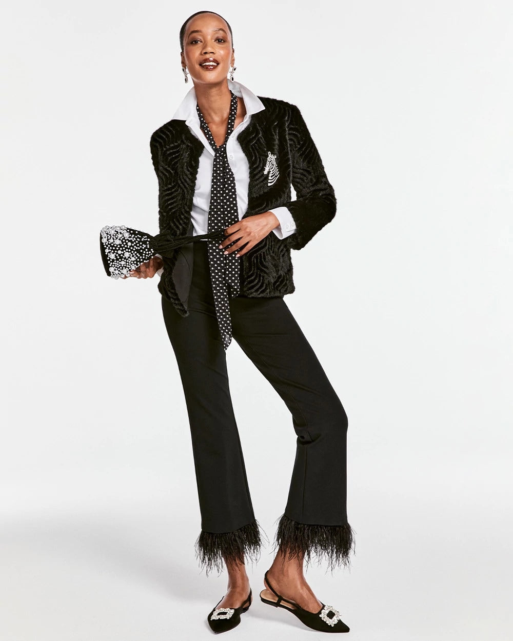 Juliet Feathered Flared Cropped Pants - Chico's