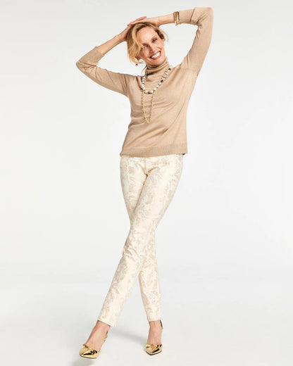 Juliet Golden Foiled Slim Ankle Pants - Chico's