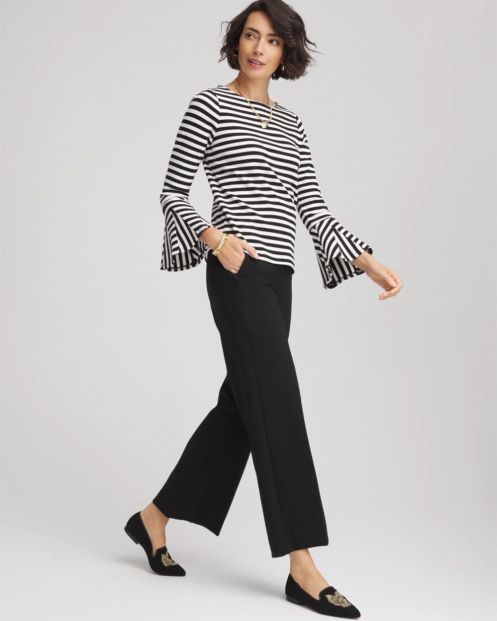 Juliet Slim Wide-Leg Cropped Pants - Chico's