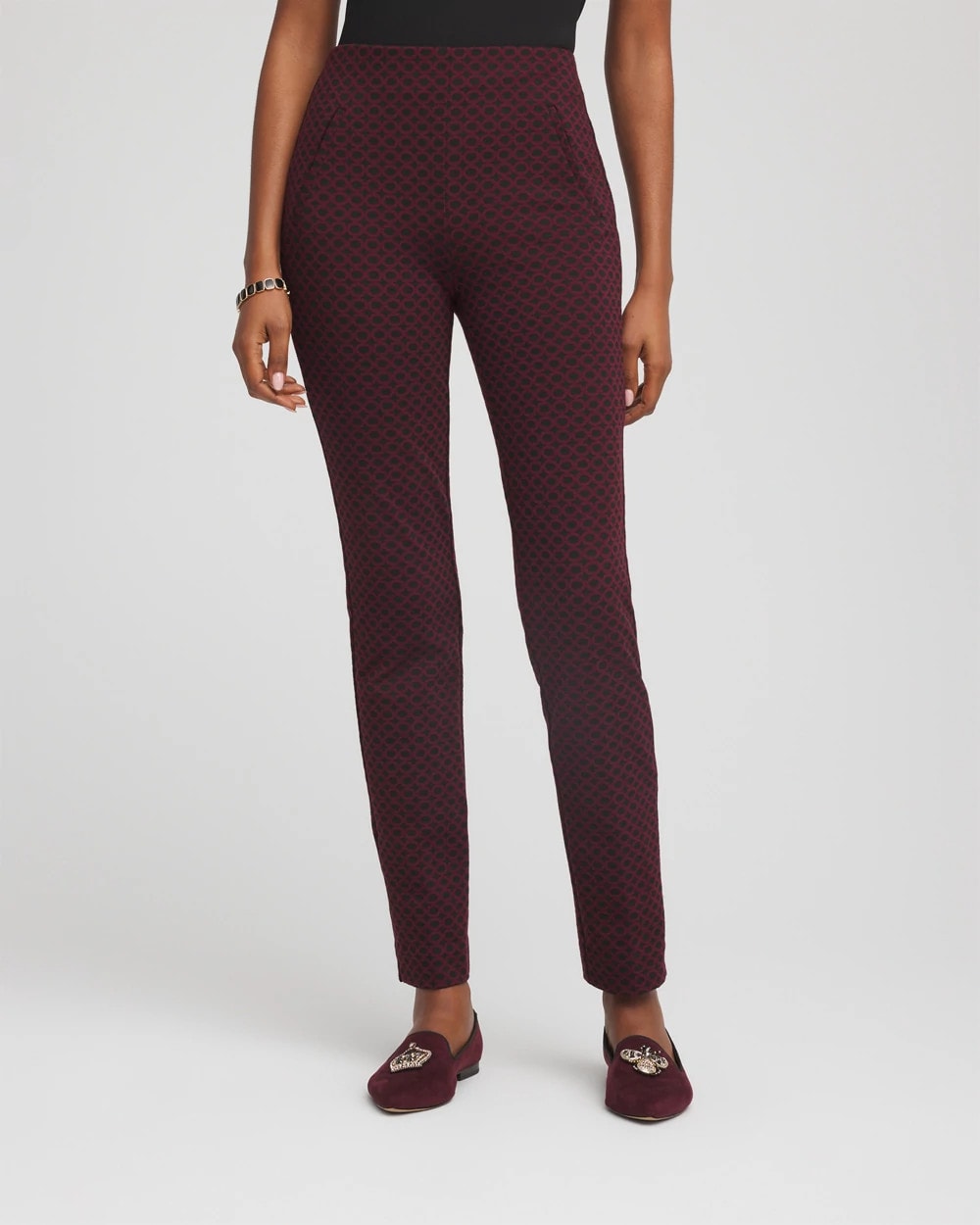 Circle Jacquard Juliet Slim Ankle Pants - Chico's
