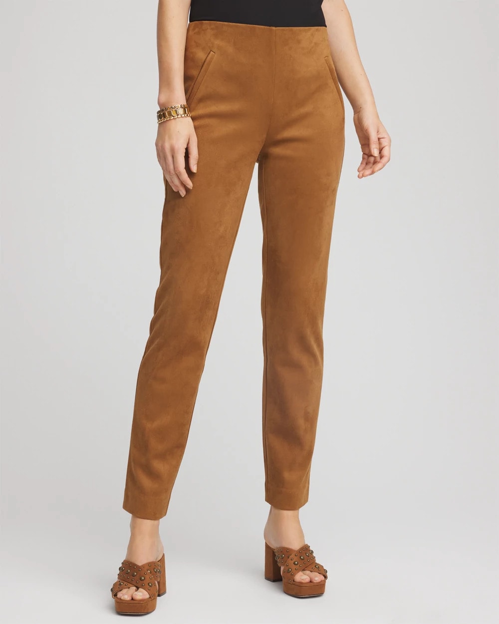 Faux Suede Juliet Slim Ankle Pants - Chico's