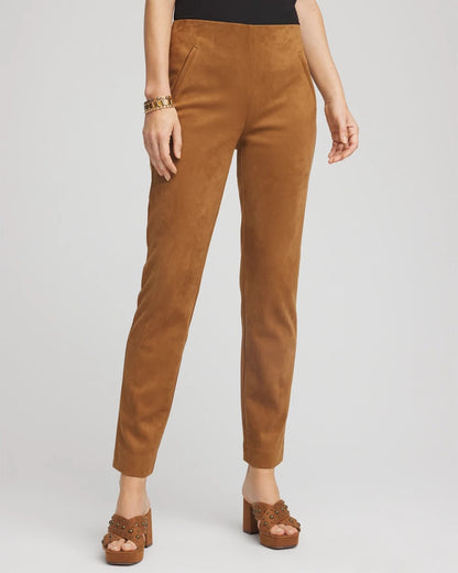 Faux Suede Juliet Slim Ankle Pants - Chico's