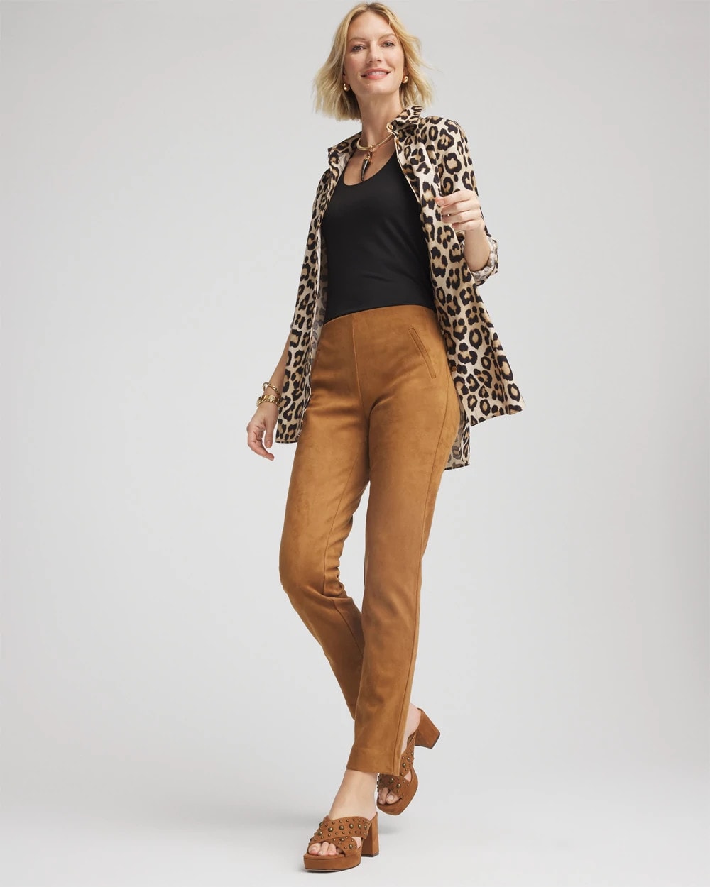 Faux Suede Juliet Slim Ankle Pants - Chico's
