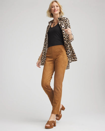 Faux Suede Juliet Slim Ankle Pants - Chico's