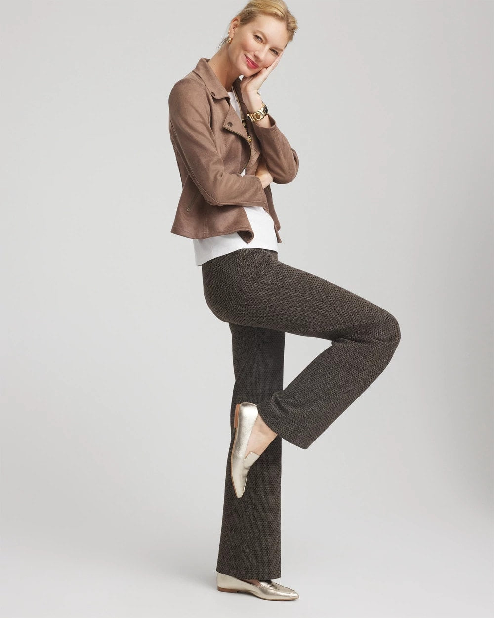 Juliet Jacquard Full-Length Ponte Pants - Chico's