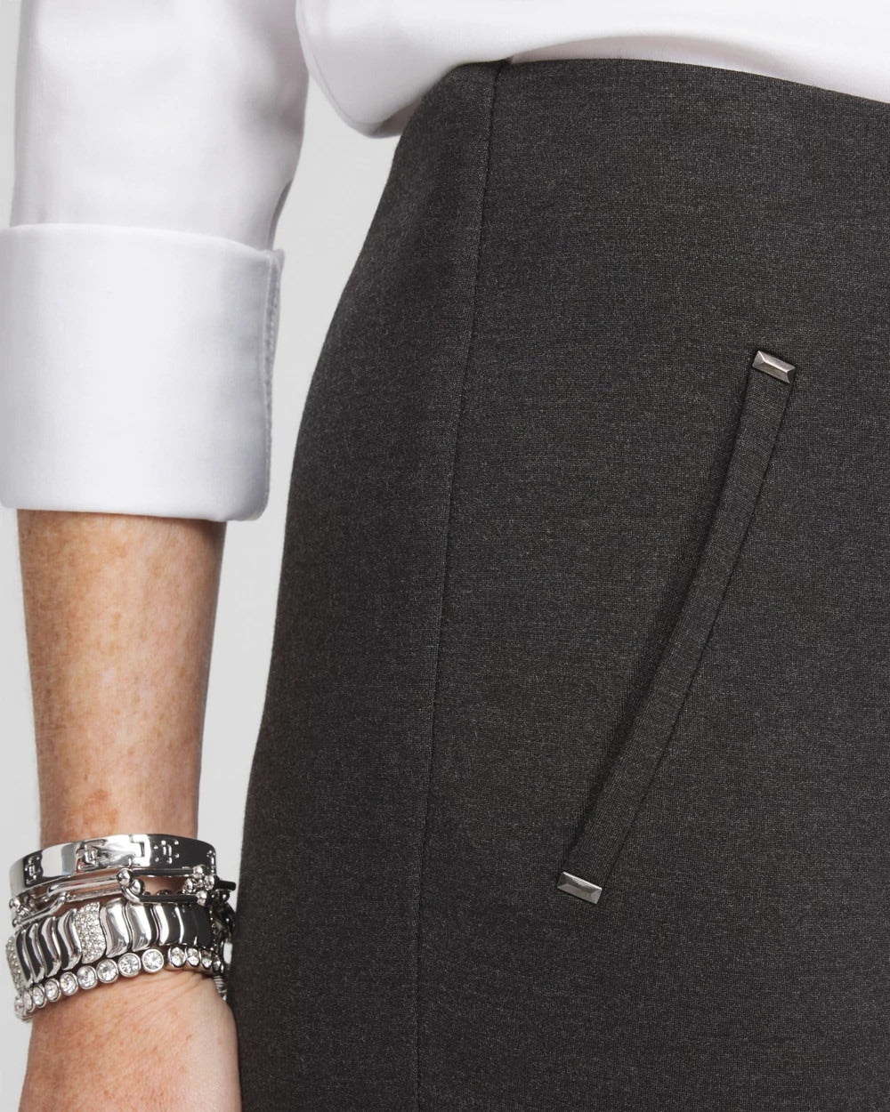 Juliet Trim Detail Ponte Ankle Pants - Chico's