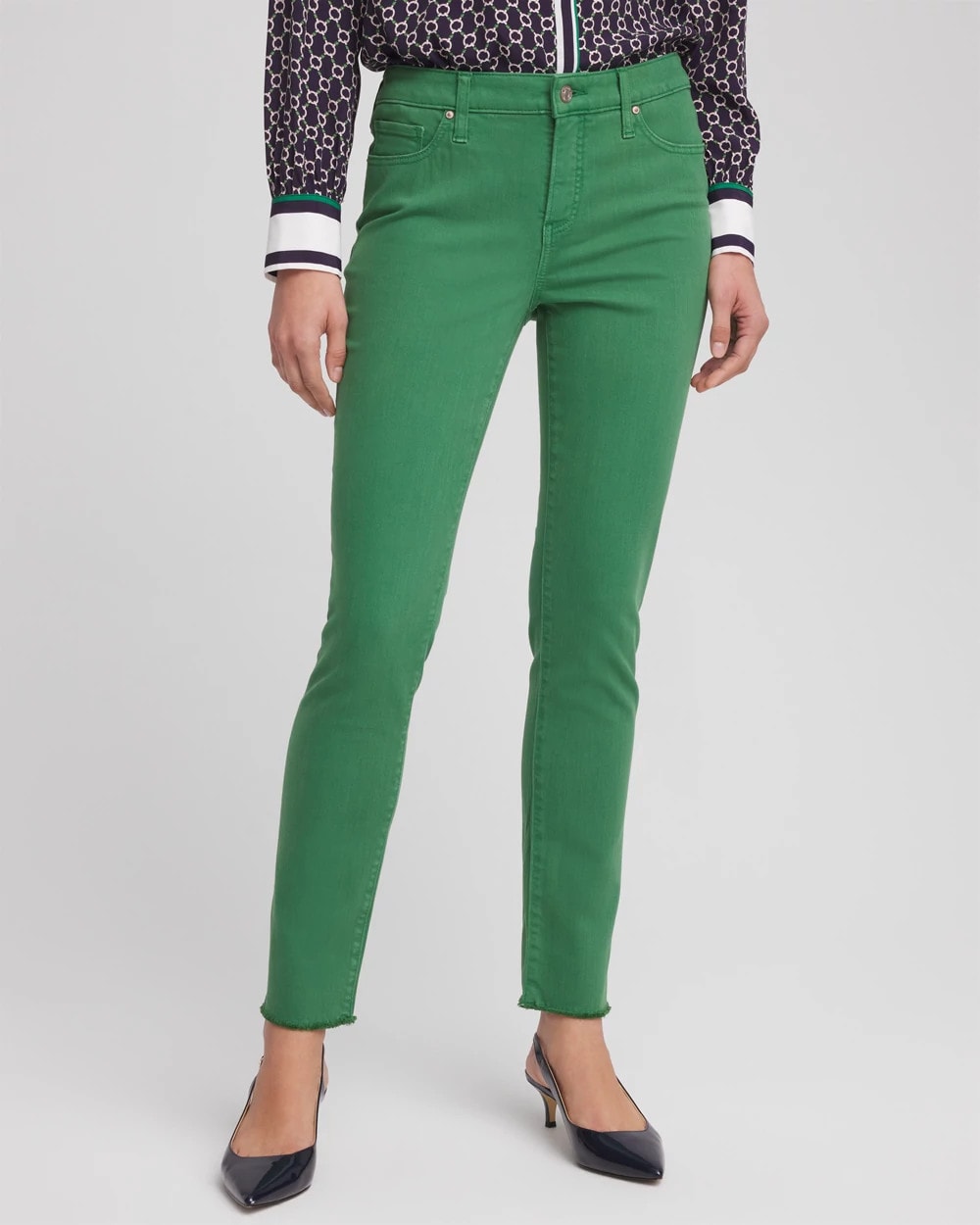 Girlfriend Fray Hem Ankle Jeans - Chico's