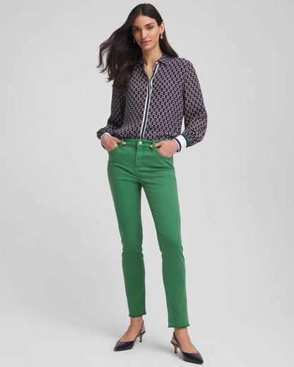 Girlfriend Fray Hem Ankle Jeans - Chico's