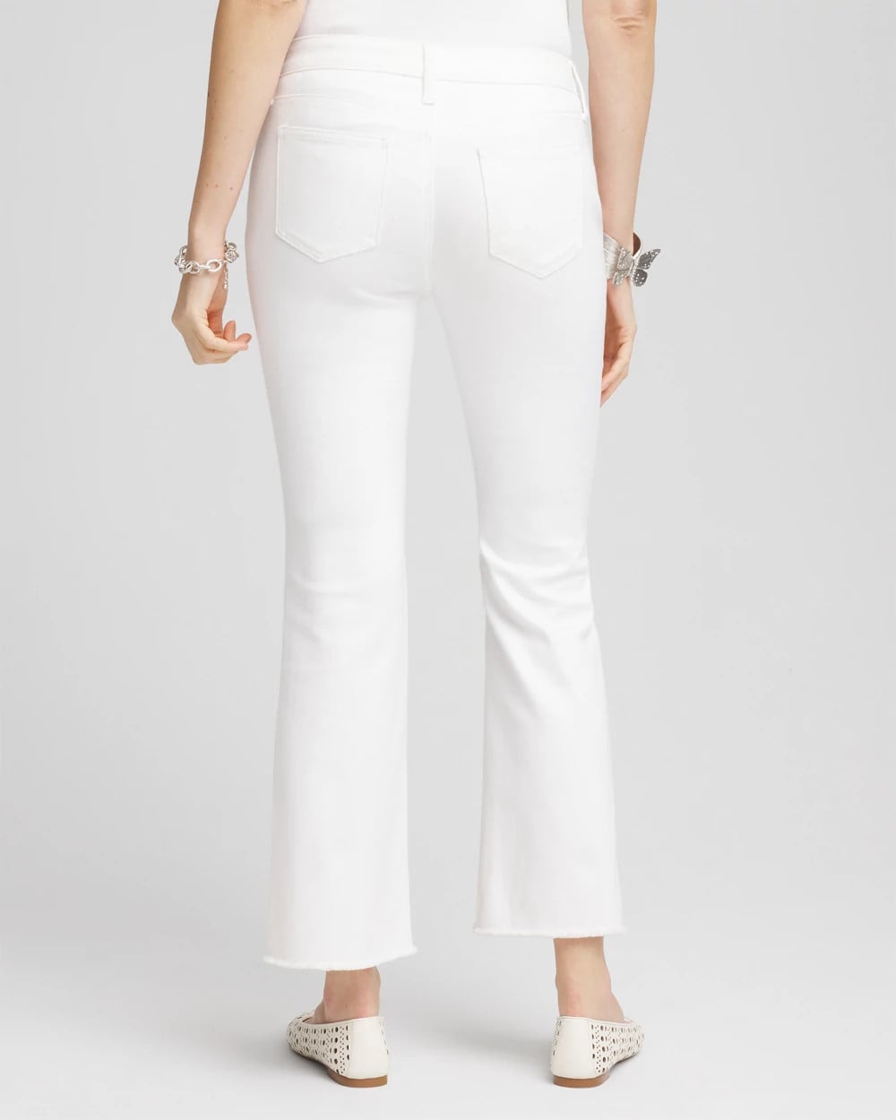 No-Stain Girlfriend Frayed Flared Jeans - Chico's