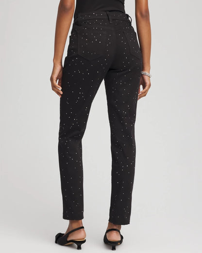 Stone Embellished Girlfriend Slim Ankle Jeans - Chico's