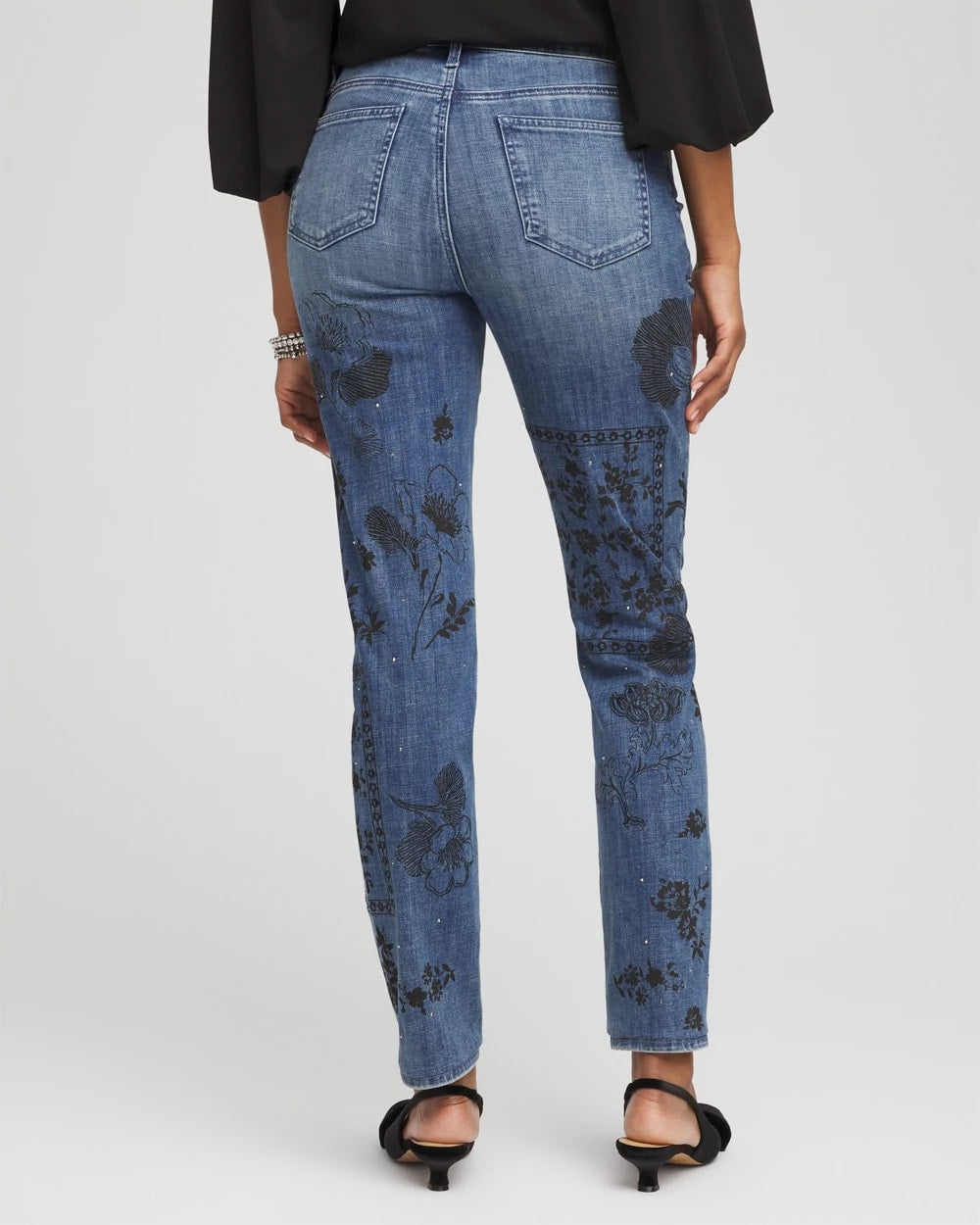 Mixed-Media Girlfriend Slim Ankle Jeans - Chico's