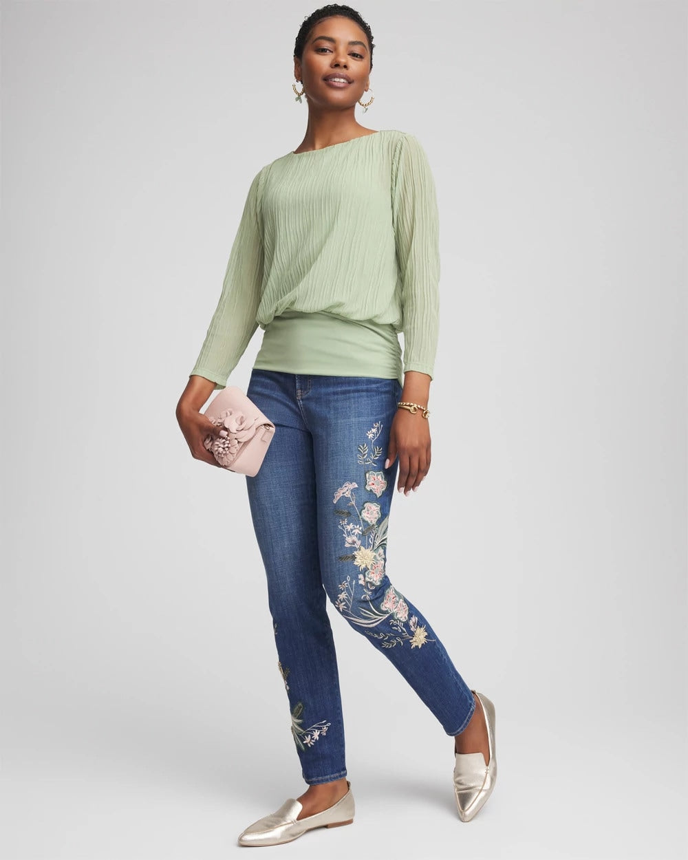 Appliqué Girlfriend Slim Ankle Jeans - Chico's