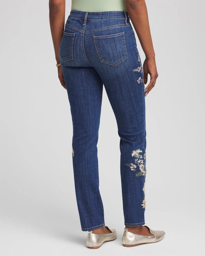 Appliqué Girlfriend Slim Ankle Jeans - Chico's