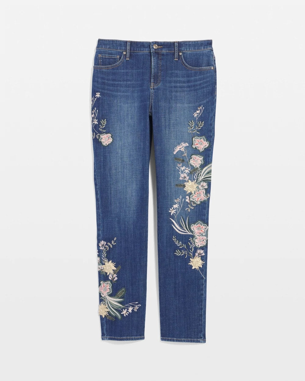 Appliqué Girlfriend Slim Ankle Jeans - Chico's