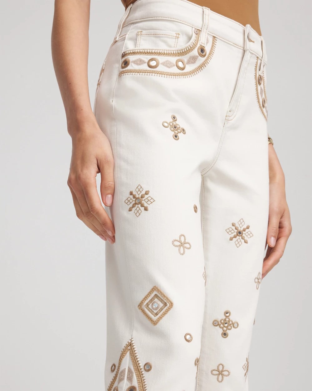 Embellished Girlfriend Slim Ankle Jeans - Chico's