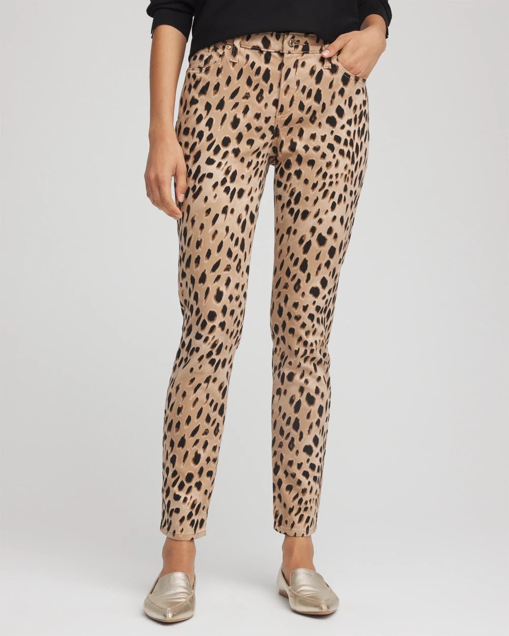 Leopard Girlfriend Slim Ankle Jeans - Chico's